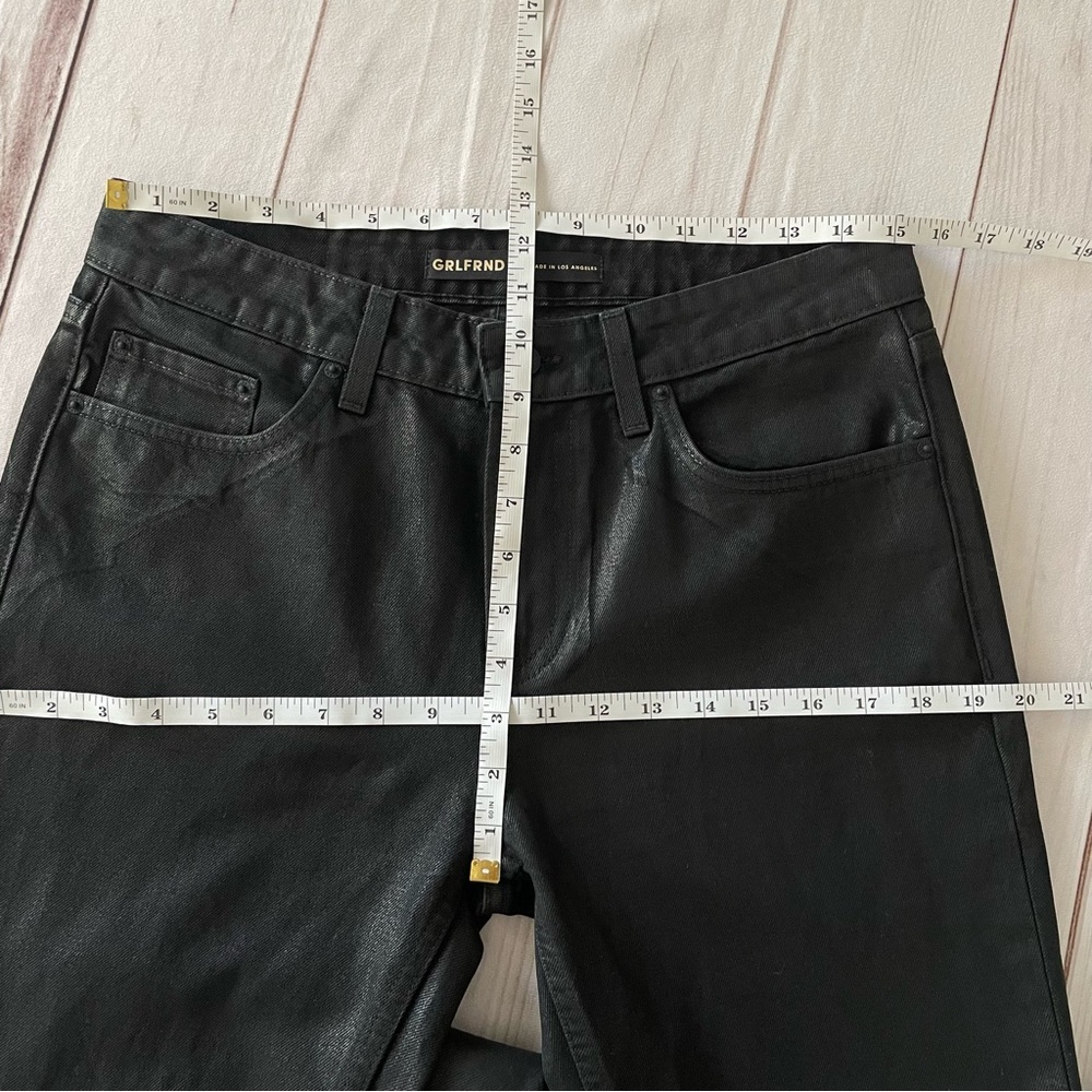 NWOT GRLFRND Hailey Low Rise Slim Boot Jeans Pants Womens 27 in Manhattan Coated - Picture 14 of 16